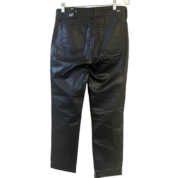 Kut from the Kloth Black Coated Reese Ankle Straight Pants - Picture 10 of 10